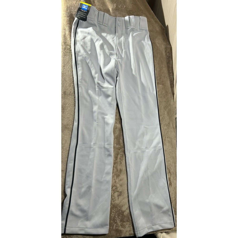 Mizuno Mens Medium Premier Pro Piped White Black Baseball Pants Double Knee NWT